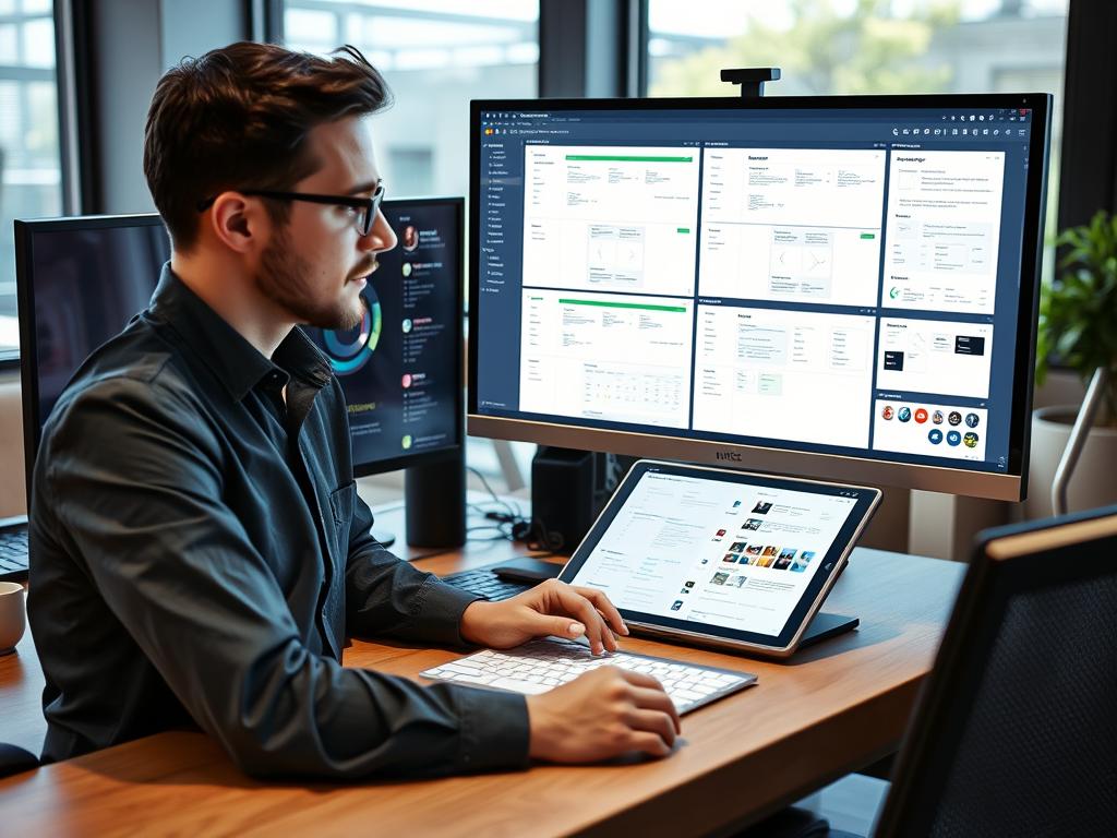 UI/UX designer working on a project without a degree