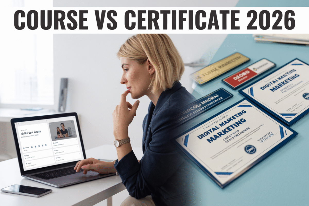 Digital Marketing Course vs Certificate in 2026: Which Is Right for Your Career?